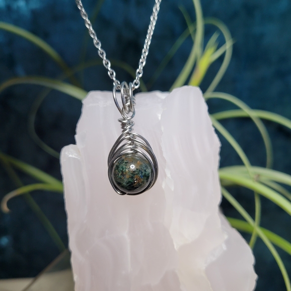 Jewelry - Garden Quartz Crystal Pendant | Handmade Wire Wrapped In Stainless Steel | Gift